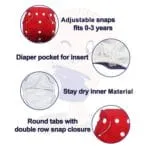 SMILE BABY Washable Adjustable Cloth Diaper without Inside Pad-(Set Of 3) - Image 2
