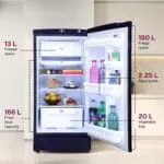 Godrej 180L 1Star 5 Years Comprehensive Warranty | New Launch | Advanced Capillary Technology| Jumbo Vegetable Tray| 2.25L Bottle Space Single Door Refrigerator (RD EDGE 205AN WRF PP BL, Pep Blue) - Image 5