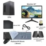 Desktop Computer Set with i5 3470, 8GB RAM, 256GB SSD, 22-inch Monitor, Keyboard, Mouse, WiFi, Speakers, Windows 11, Black Full Set | 2 Year Warranty - Image 2