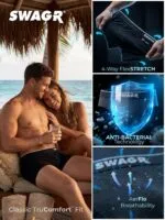 SWAGR 5 Pack Men's Super Combed Cotton Underwear Trunks | Classic TruComfort Fit | Powered by ZincShield Anti-Bacterial Tech | Aerflo Breathability | 4-Way FlexStretch | SOXCO Style SG05 - Image 6