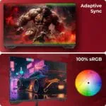 Zebronics S27A 27"" (68.5 cm) Gaming Monitor, 220Hz Refresh Rate, Fast IPS Display, HDMI, DP, FHD 1920x1080, 350nits Brightness, Built-in Speakers, ZGame Aid, Adaptive Sync, Bezel-less, Wall Mountable - Image 6