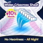 New Mamypoko Pants Premium All Night Absorb| Pant Style Baby Diapers Large Size(L), 62 Count, Ideal for 9-14Kgs|1 Diaper= Upto All Night Absorption now with 10% increased power|Wider Crisscross Sheet|Gentle Coco Care| 12hr Leakage Protection| Prevents Heaviness. - Image 3