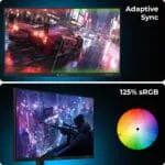 Zebronics 27" QHD Bezel-Less Gaming Monitor, 200Hz Refresh Rate, 1ms MPRT, Fast IPS, 300 Nits, 120% sRGB, 1.07B Colors, Height, Pivot, Tilt, Swivel Adjustment, 2 x HDMI & 2 x DP, Reading Lamp (S27A) - Image 7