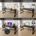 Riyan Luxiwood Daffodil Computer Table in Engineered Wood with Flat Surface, Multi-Usage Laptop Desk & Home Office, Desk Sturdy Gaming Table (Brown, Large) - Image 4