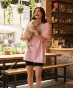 SHODOX® Women’s Cotton Blend Oversized Drop Shoulder Printed T-Shirt | Soft, Breathable & Light Weight | Loose Fit Stylish Top for Girls with Premium Graphic Print - Image 5