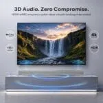 GOVO GoSurround 1000 Pro, 5.2.4 Channel, 800W Soundbar with True Dolby Atmos®, 6.5” Dual Subwoofer, Wireless Rear Satellites, HDMI/Optical/AUX/USB/Bluetooth, 3 EQ Modes, LED Display – Platinum Silver - Image 8