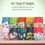 LuvLap Reusable Baby Cloth Diaper, Double Leak Guard, High Absorption, Quick dry, Stain-Proof Comfort & Protection, 3m+, adjustable waist & height with snap buttons, Absorbent insert, blue panda - Image 8