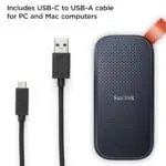 SANDISK 2TB Portable SSD, 800MB/s R, USB 3.2 Gen 2, Rugged SSD with Upto 2 Meter Drop Protection, Type-C to Type-A Cable, PC & Mac Compatible, 3 Y Warranty, External SSD (SDSSDE30-2T00-G26) - Image 3