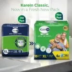 Karein Classic Adult Diaper Pant XL Size, Extra Large, Waist (100-150 cm 40'-59'), 10 Unit, Long Protection Hour, Unisex, Quick & Even Absorption, Leakproof, Odour Control, Wetness Indicator - Image 2