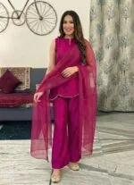 LookMark Women's Rayon Printed Kurta Set with Dupatta Kurti with Pants Ethnic Traditional Outfit - Image 5