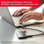 SANDISK 2TB Portable SSD, 800MB/s R, USB 3.2 Gen 2, Rugged SSD with Upto 2 Meter Drop Protection, Type-C to Type-A Cable, PC & Mac Compatible, 3 Y Warranty, External SSD (SDSSDE30-2T00-G26) - Image 4