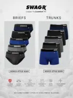 SWAGR 5 Pack Men's Super Combed Cotton Underwear Trunks | Classic TruComfort Fit | Powered by ZincShield Anti-Bacterial Tech | Aerflo Breathability | 4-Way FlexStretch | SOXCO Style SG05 - Image 7