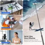 WeCool S7 Pro Long Selfie Stick with Tripod Stand 69"/177cm, 360 Degree Rotation Selfie Stick Tripod, Magnetic Remote with ABS+Aluminum Body, Auto Pop Open for Hands-Free Photo & Live Video Shoot - Image 7