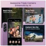 Samsung Galaxy A56 5G (Awesome Violet Glow, 8GB, 128GB) | Segment Most Complete Triple Camera | AI Editing | 4nm Processor | sAMOLED Display| Gorilla Glass Victus+| 5 Gen OS Upgrades - Image 4