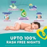 Pampers Complete Skin Comfort Pants, (NB,XS) 86 Count Anti-Rash Blanket, Lotion with Vitamin E & Aloe Vera, New Born, Extra Small Size Baby Diapers, Upto 5kg - Image 2