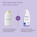 Softsens Baby Powder 200g each (Pack of 3 x 200g) | Ideal For New Borns and Infants | Mild Scent with Clove Leaf Oil | Absorbs Excess Moisture, Reduces Chafing | Dermatalogically Tested & Paraben, SLS & SLES Free - Image 5