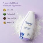 Softsens Baby Powder 200g each (Pack of 4 x 200g) | Ideal For New Borns and Infants | Mild Scent with Clove Leaf Oil | Absorbs Excess Moisture, Reduces Chafing | Dermatalogically Tested & Paraben, SLS & SLES Fre - Image 4