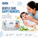 Jr. Sr. Baby Wipes With Lid | 72 Wipes x Pack of 9, 648 Wipes | Safe & Moist Wet Wipes for Babies | Prevents Rashes & Redness with Goodness of Aloe Vera, Vitamin E & Chamomile Oil | No Paraben & No Alcohol - Image 2