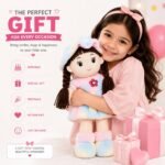 Soft Hat Doll for Kids 42 cm | Cute Plush Rag Doll with Cap & Braided Hair | Washable Stuffed Soft Toy for Girls & Boys | Birthday Gift | Multicolor - Image 3
