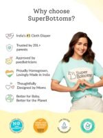 superbottoms Premium DryFeel Baby Langot 0-6 months l 100% Cotton Modern Baby Nappy l Mess-free Langot with Gentle Elastics l Super DryFeel Top Layer l Diaper-free Time Essential | 3 Pack - Image 7
