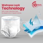 AGEasy (Max Group) Unisex Adult Diaper Pants | L (Waist 30-55 inches) | 30 Units | Overnight Leak Protection | Wetness Indicator | Odour Lock | Anti-Bacterial | Skin Friendly - Image 4