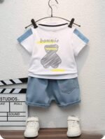 Indhrani Cotton Kids Clothes for Boys with Printed T-Shirt & Shorts | Comfortable Baby Boy Dress for Playtime & Outings | Soft Kids Dress Boy Outfit Designed for Style - Image 2