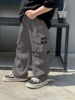 Lymio Junior's Boys Cargo Pants | Stylish Cotton Blend Casual Trousers for Kids | Relaxed Fit Junior Boy Cargo Pant | Trendy Kids Streetwear Joggers with Multi-Pockets - Image 4