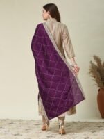 MOKOSH Women’s Silk Embroidery Anarkali Kurta Pant with Dupatta - Image 2