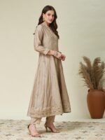 MOKOSH Women’s Silk Embroidery Anarkali Kurta Pant with Dupatta - Image 6