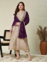 MOKOSH Women’s Silk Embroidery Anarkali Kurta Pant with Dupatta - Image 8