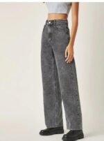 Trendy Straight Fit Jeans for Women and Girls Durable Cotton Blend Perfect Casual Look - Image 3