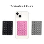 Humble® Suction Phone Sticker Silicone Grip, Sticky Phone Mount, Hands-Free Mobile Holder, Reusable Anti-Slip Stand for Mirror, Glass, Tile, Shower, All Smartphones for Selfies & Videos (Pack of 3) - Image 9