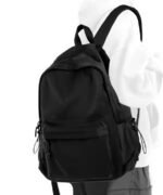 20L Laptop Backpack with Multiple Compartments, Water-resistant, Adjustable Shoulder Straps, Black, for School College Office Travels, (Medium Size) - Image 2