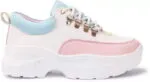 layasa Lace-Up Sneakers Lightweight Casual Sneakers for Women/Girls White/Pink - Image 2