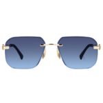 Dervin UV Protected Square Rimless Sunglasses for Men and Women - Image 2