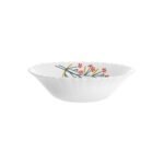 Larah by Borosil Silk Series Opalware Dinner Set | 19 Pieces for Family of 6 | Microwave & Dishwasher Safe | Bone-Ash Free | Crockery Set for Dining & Gifting | Plates & Bowls (Red Bud) - Image 4