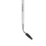 UROPARIS 153 Eye Brush For Makeup | Angular Eyebrow Brush with Synthetic Bristles | Wooden Handle, Brass Accents - Silver (1 Piece) - Image 2