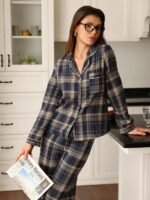 PABROS Night Suit for Women with Full Sleeve Button-Down Top with Pant Dress for Woman,Night Dress for Woman, Two-Piece Loungewear Set - Image 6