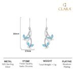 Clara 925 Silver Butterfly Pendant Earring Chain Bracelet Ring for Women - Image 4