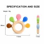 Baby Teether Silicone Teething Toy - BPA Free Food Grade Ring for Infants & Newborns - Textured Sensory Chew Toy for Gum Relief - 3-12 Months Molar Teether with Bear & Bunny Animal Designs - Image 4