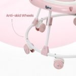 TOY POD Baby Walker for Boys & Girls (6-18 Months) – 360° Rotation, Adjustable Height, Anti-Rollover & Multi-Function Activity Walker for Toddlers (Pink) - Image 6