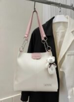 AESTHETIC Women’s Shoulder Handbag | Elegant PU Leather Tote with Chain Strap | Stylish Daily Use Purse for Office, College & Casual Outings-T-06 - Image 4