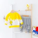 Googo Gaaga Boy's Cotton Full Sleeves Sweatshirt with Pant Set in Yellow Color - Image 3