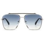 Dervin UV Protected Driving Pilot Gradient Square Metal Body Sunglasses for Men and Women - Image 2