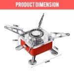 Gadget Deals- camping gas stove - Outdoor Stove | camping stove - 2800W- Ultra Light Folding Picnic Cooking Gas Burners Folding Stove With Storage Bag - Emergencey stove, Stainless Steel - Image 5