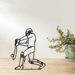 Cricket Player Desk Sculpture, Sports Tabletop Showpiece, Cricket Theme Home Decor, Athlete Figurine for Office Shelf, Cricket Lover Collectible, Sports Enthusiast Decoration - Image 3