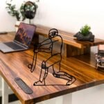 Cricket Player Desk Sculpture, Sports Tabletop Showpiece, Cricket Theme Home Decor, Athlete Figurine for Office Shelf, Cricket Lover Collectible, Sports Enthusiast Decoration - Image 2