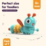 Dancing Caterpillar Wind-Up Toy – Educational Crawling Toy for Toddlers & Babies | Motor Skill & Color Development | Pack of 1 - Image 4
