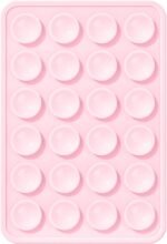 Meyaar Silicone Phone Sticky Grip, Suction Phone Case Mount for iPhone and Android, Hands-Free Sticky Cell Phone Grip, Mobile Fidget Mirror Holder for Selfies and Videos (Light Pink) - Image 3