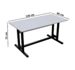Riyan Luxiwood® Clover Study Table for Home, Office, Desk with Large Storage Space Modern Gaming Desk Study Laptop Table - White - Image 2
